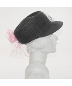 Straw Cap with Veiling