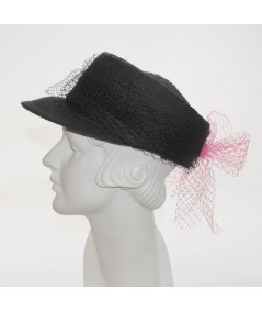 Straw Cap with Veiling