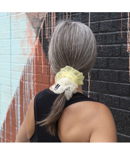 Ivory - Yellow Ponytail holder hair elastic scrunchie