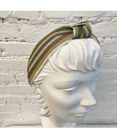 Straw Stripe Center Turban Headband