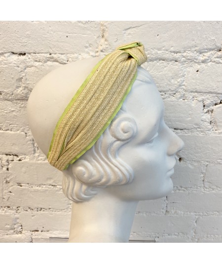 Straw with Grosgrain Turban Headband