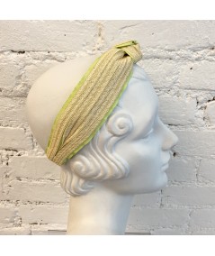 Straw with Grosgrain Turban Headband
