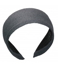 Charcoal Straw Extra Wide Basic Headband