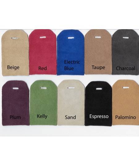 Beige - Red - Electric Blue - Taupe - Charcoal - Plum - Kelly - Sand - Espresso - Palomino Suede