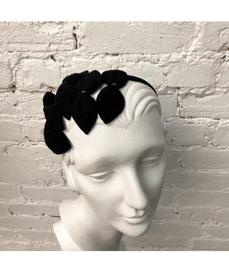 Black with Piegon Mini Sabrina Headpiece