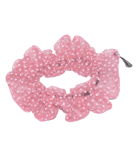 Pink ponytail holder hair elastic scrunchie