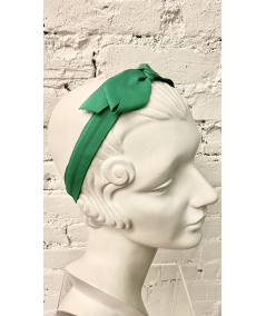 Emerald Grosgrain Center Bow Headband