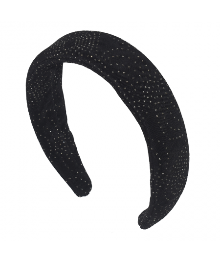 Black Sparkle Padded Headband