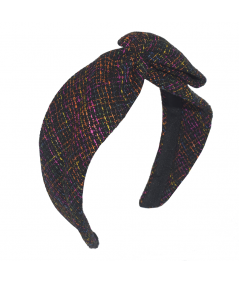 Time Square Silk Print Loop Headband