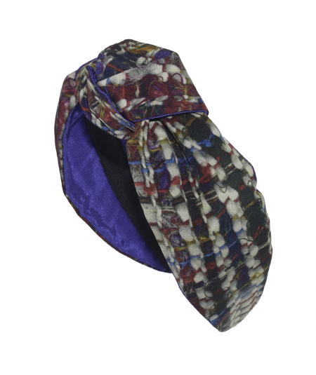 Multicolor Yarn Silk Print Center Headband