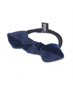 Navy with Navy Two-Tone Knot Ponytail Elastic