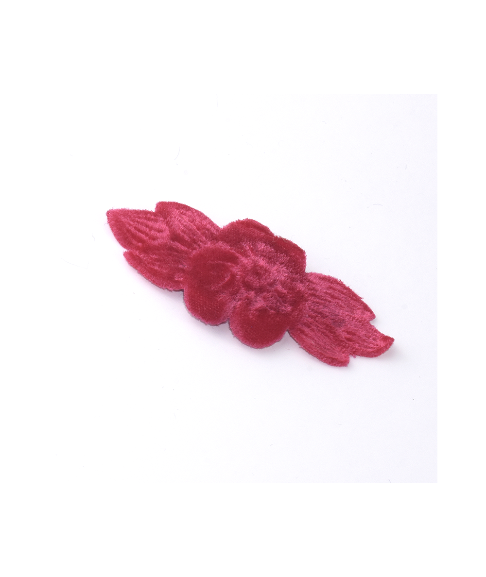 Hot Pink Velvet Flower Rose Hair Clip