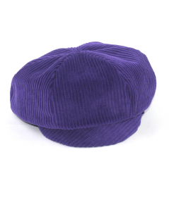 purple corduroy newsboy cap