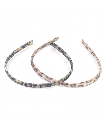 Leopard - Tiger Animal Print Velvet Skinny Headband
