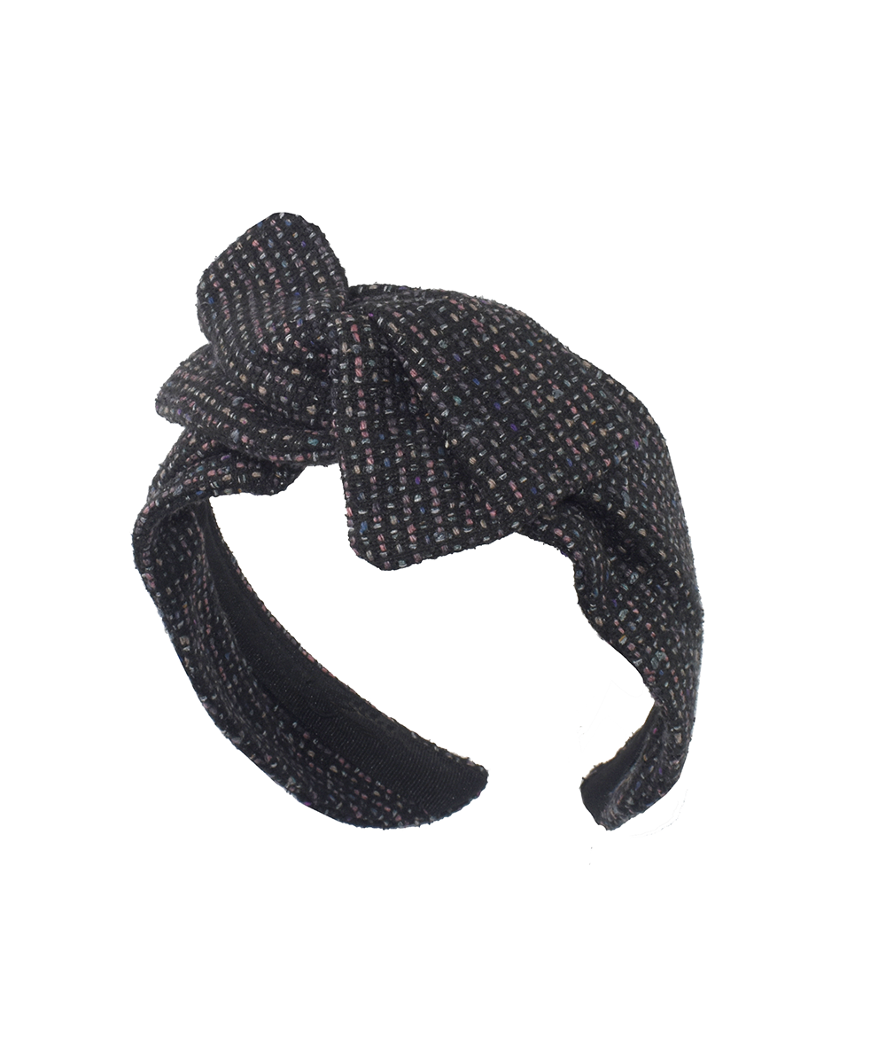 Jackie O Tweed Swivel Turban Headband