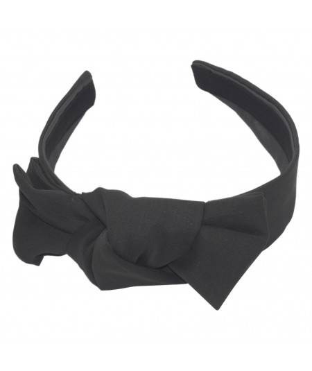 Charcoal Silk Chiffon with Fortune Cookie Tie Headpiece