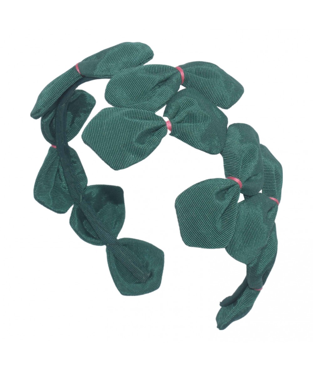 Green Bengaline Coral Stitch Sabrina Headband
