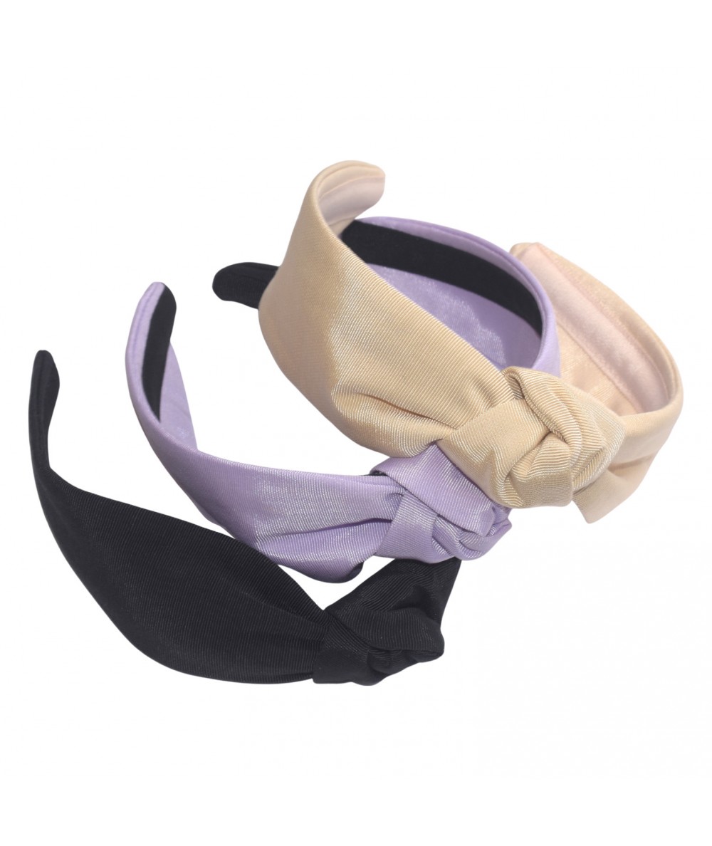 Nude - Lavender - Black Grosgrain Harlow Turban Headband