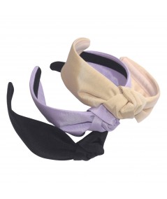 Nude - Lavender - Black Grosgrain Harlow Turban Headband