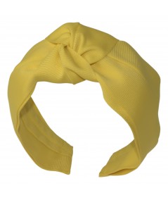Yellow Extra Wide Grosgrain Turban Headband