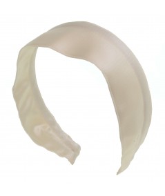 Ivory Basic Wide Satin Headband