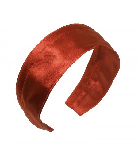Copper Basic Wide Satin Headband