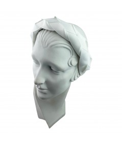 White Bride Grosgrain Natalia Braided Headpiece