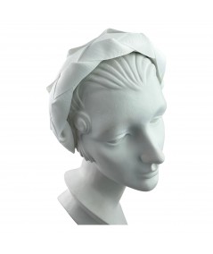 White Bride Grosgrain Natalia Braided Headpiece