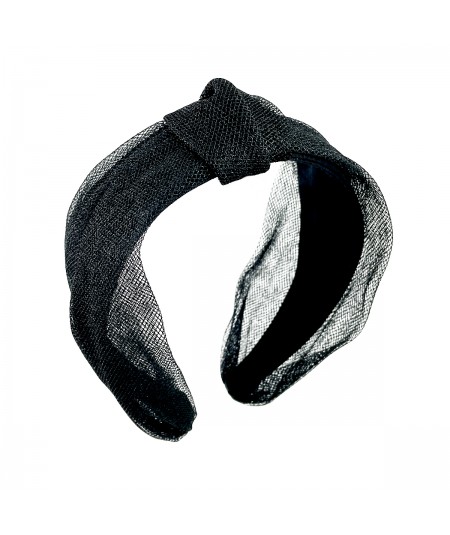 Black Metallic Tulle Draper Headband