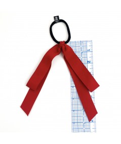 Red Grosgrain Large Bow Hair Ponytail