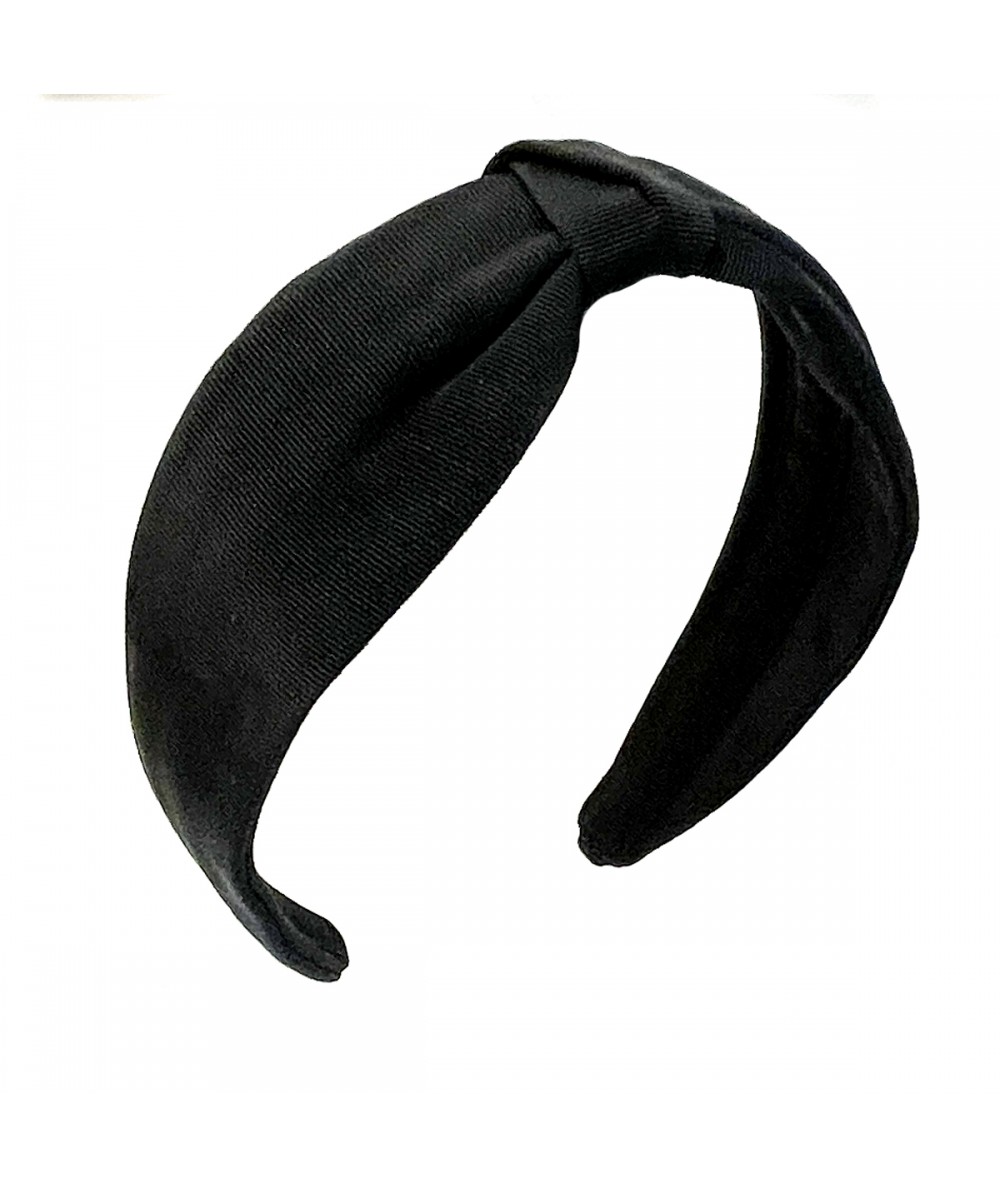 Black Bengaline Center Divot Headband