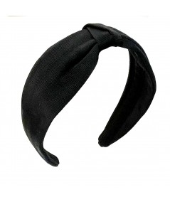 Black Bengaline Center Divot Headband