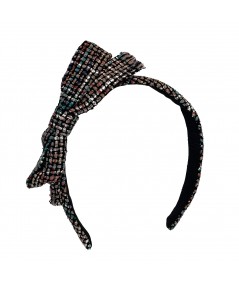 Santa Fe Tweed Bow Headband