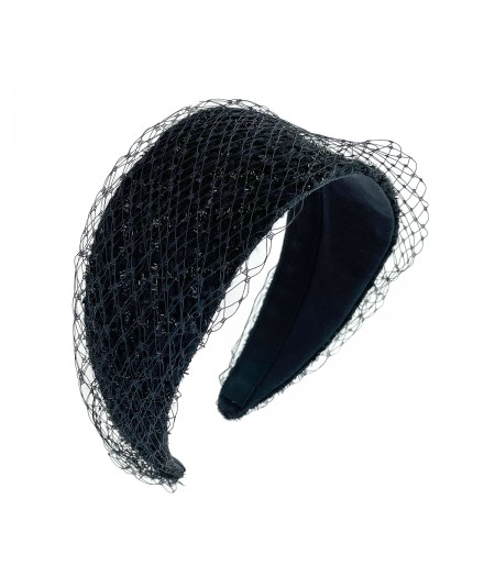 Voilette - Sparkly Black Changeable Veiling Headband  - 1
