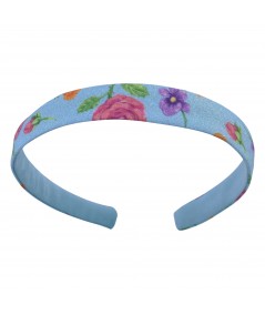 Blue 66 Floral Medium Headband