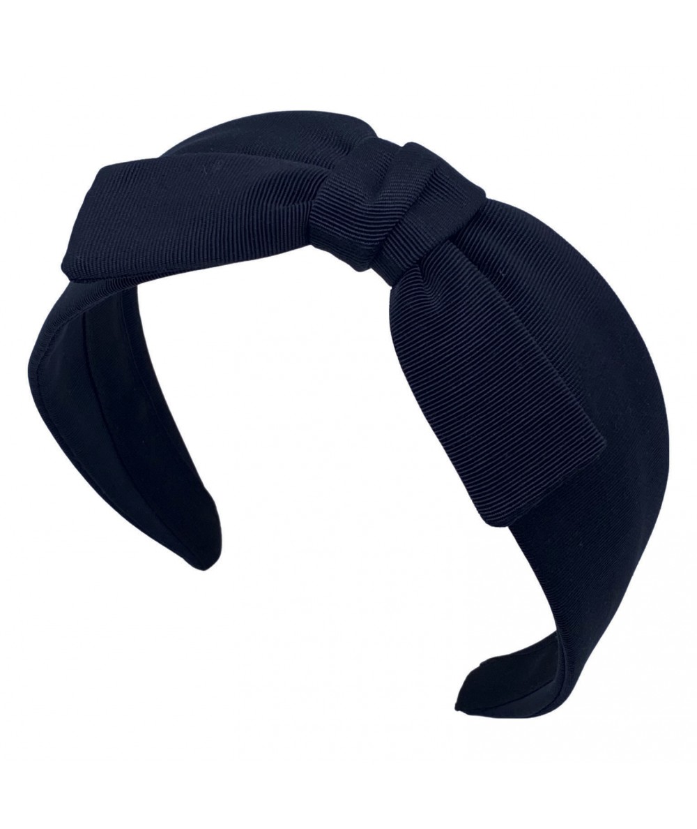 Black Faille Center Detail Headband