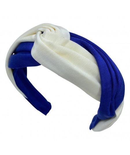 Ivory - Corsair Blue Twist Turban Headband