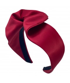 Rouge Satin Side Flower Headband