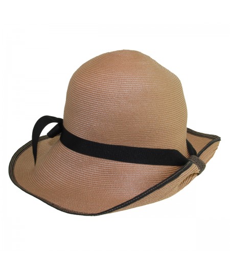 Travel Sun Hat - Wheat with Black