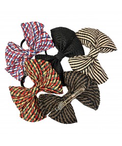 RWB  - Jamaica - Black - Black/Natural - Black/Cocoa Raffia Bow Headband