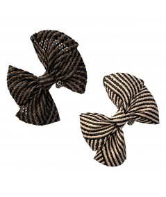 Black Natural - Cocoa Black Raffia Bow Headband