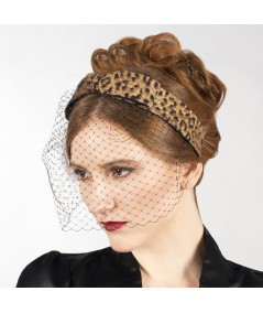 Leopard Bow and Face Veil  - 5