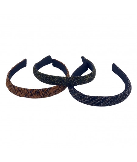 Bias Cut Narrow Tweed Basic Headband  - 8