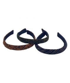 Bias Cut Narrow Tweed Basic Headband  - 8