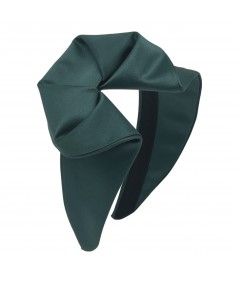 Emerald Satin Side Flower Headband