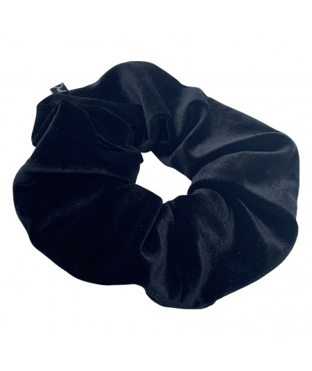 Black Velvet Wide Scrunchie
