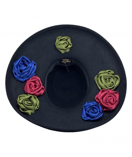 Handmade Roses Felt Hat  - 1