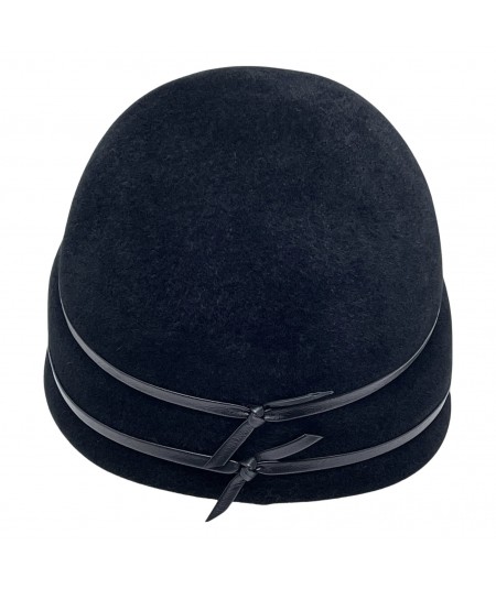 Felt Hat with Leather Trim  - 5