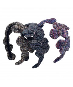 Tucumari Silk Tweed Sabrina Bows Headpiece - RS13 Hampstead - SP94 Dakota