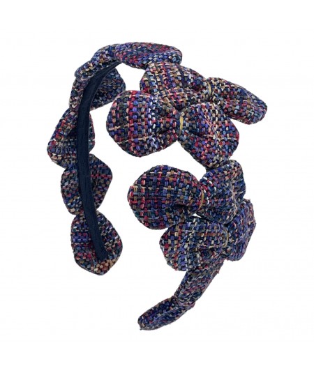 Tucumari Silk Tweed Sabrina Bows Headpiece